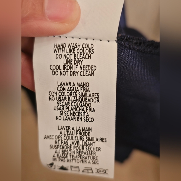 BeBe Navy Blue Cowl Neck Slip Dress, Lg - Picture 6 of 6